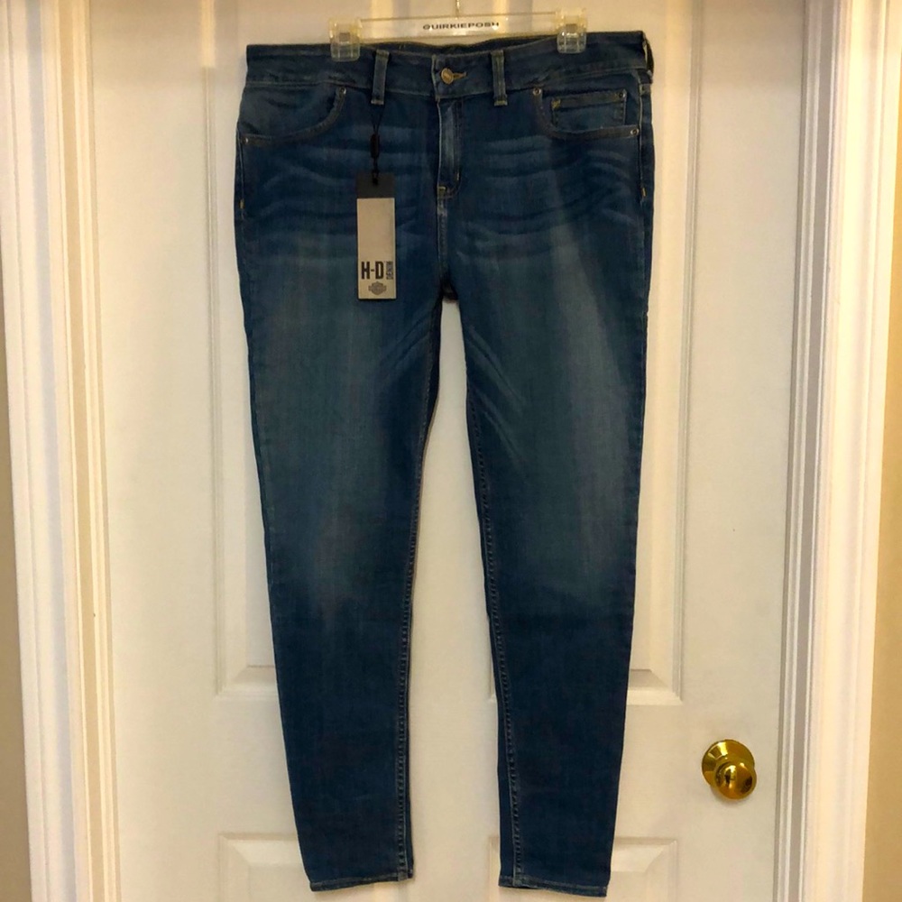 Brand NEW Harley Davidson Jeans size 34, fits size16 ladies, Great stretch - Picture 5 of 8